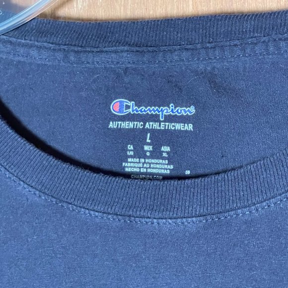 Champion Long-Sleeve Shirt, Navy Blue in Large - Picture 2 of 3